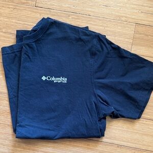 Columbia PFG Navy Tee with Logo